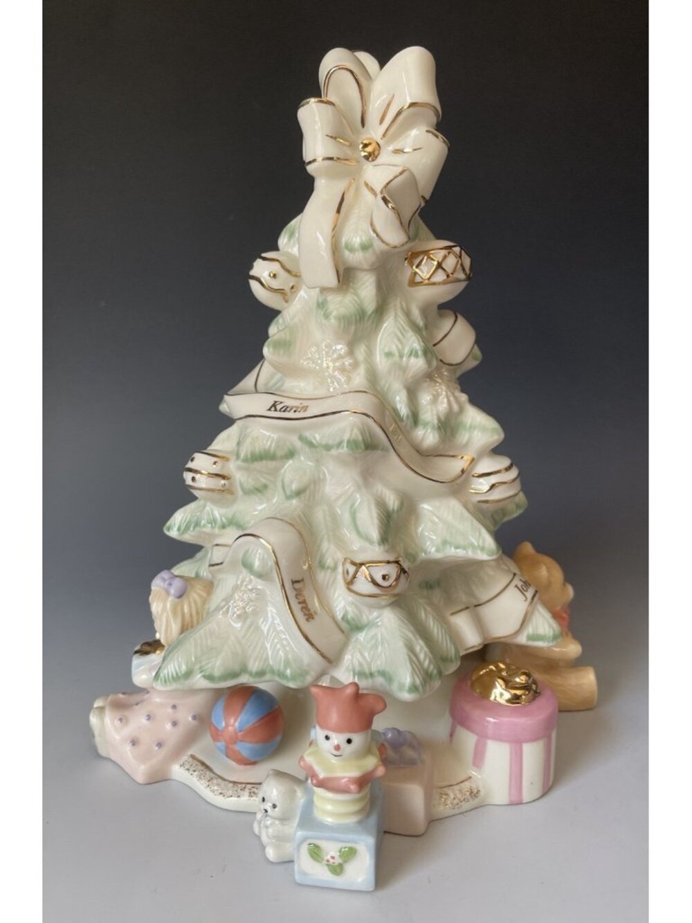 Vintage Lenox Holiday Traditions Christmas Tree Gifts Figure Porcelain Seasonal